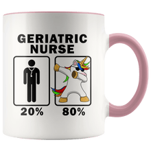 Load image into Gallery viewer, RobustCreative-Geriatric Nurse Dabbing Unicorn 80 20 Principle Graduation Gift Mens - 11oz Accent Mug Medical Personnel Gift Idea
