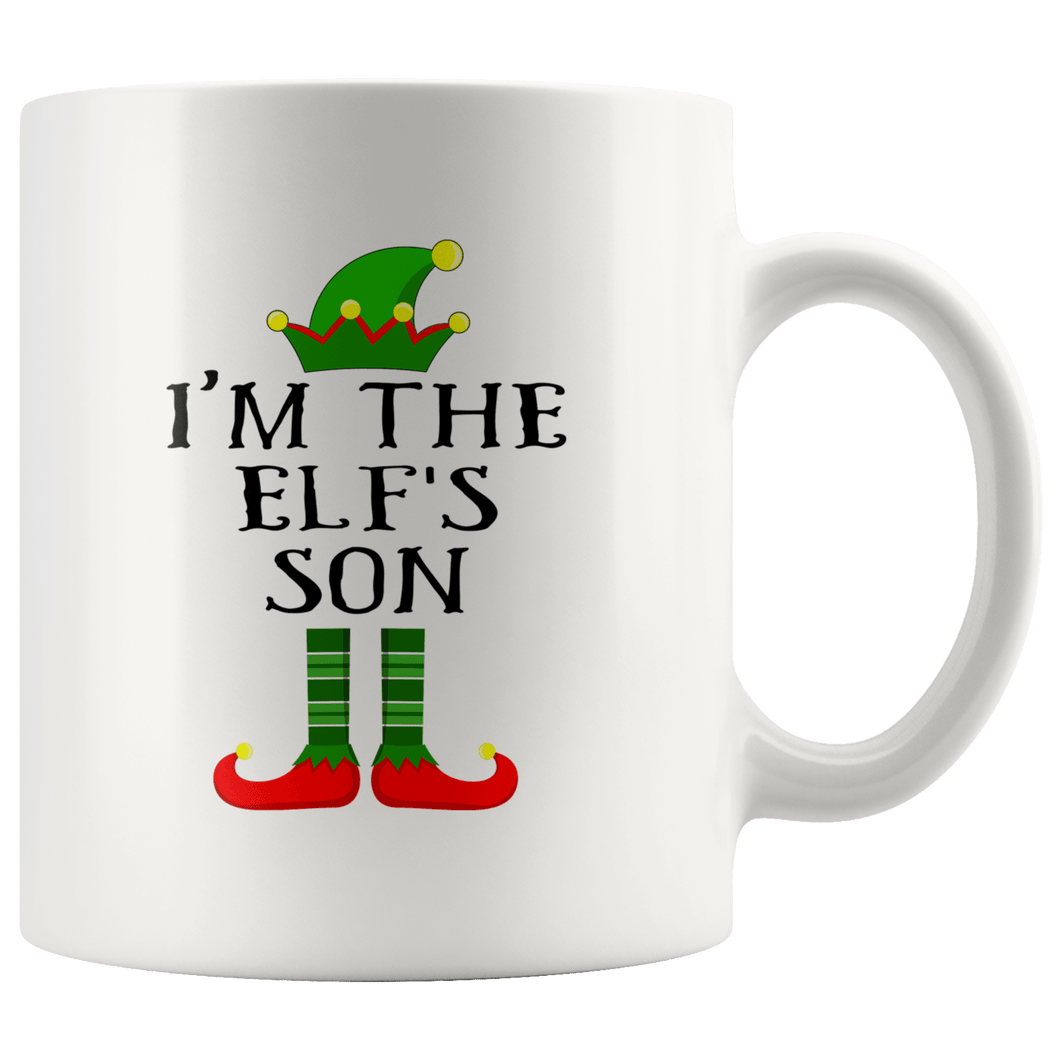 RobustCreative-Im The Son Elf Matching Family Christmas - 11oz White Mug Christmas group green pjs costume Gift Idea