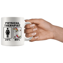 Load image into Gallery viewer, RobustCreative-Physical Therapist Dabbing Unicorn 80 20 Principle Superhero Girl Womens - 11oz White Mug Medical Personnel Gift Idea
