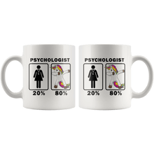 Load image into Gallery viewer, RobustCreative-Psychologist Dabbing Unicorn 80 20 Principle Superhero Girl Womens - 11oz White Mug Medical Personnel Gift Idea
