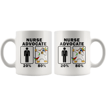 Load image into Gallery viewer, RobustCreative-Nurse Advocate Dabbing Unicorn 80 20 Principle Graduation Gift Mens - 11oz White Mug Medical Personnel Gift Idea
