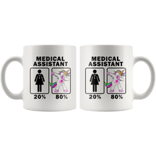 Load image into Gallery viewer, RobustCreative-Medical Assistant Dabbing Unicorn 20 80 Principle Superhero Girl Womens - 11oz White Mug Medical Personnel Gift Idea
