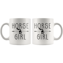 Load image into Gallery viewer, RobustCreative-Michigan Horse Girl Gifts Michiganian Shape Country for women - 11oz White Mug Racing Lover Gift Idea
