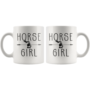 RobustCreative-Michigan Horse Girl Gifts Michiganian Shape Country for women - 11oz White Mug Racing Lover Gift Idea