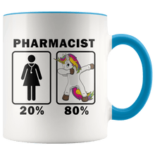 Load image into Gallery viewer, RobustCreative-Pharmacist Dabbing Unicorn 80 20 Principle Superhero Girl Womens - 11oz Accent Mug Medical Personnel Gift Idea
