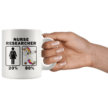 Load image into Gallery viewer, RobustCreative-Nurse Researcher Dabbing Unicorn 80 20 Principle Superhero Girl Womens - 11oz White Mug Medical Personnel Gift Idea
