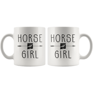 RobustCreative-New Mexico Horse Girl Mexican Shape Country for women - 11oz White Mug Racing Lover Gift Idea