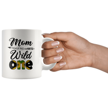 Load image into Gallery viewer, RobustCreative-Jamaican Mom of the Wild One Birthday Jamaica Flag White 11oz Mug Gift Idea
