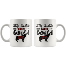 Load image into Gallery viewer, RobustCreative-Strong Step Sister of the Wild One Wolf 1st Birthday - 11oz White Mug plaid pajamas Gift Idea
