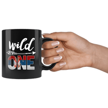Load image into Gallery viewer, RobustCreative-Serbia Wild One Birthday Outfit 1 Serbian Flag Black 11oz Mug Gift Idea
