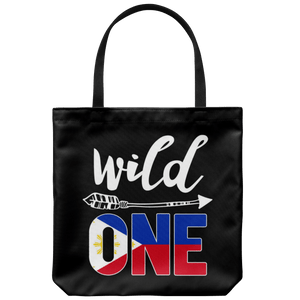 RobustCreative-Philippines Wild One Birthday Outfit 1 Filipino Pinoy Flag Tote Bag Gift Idea