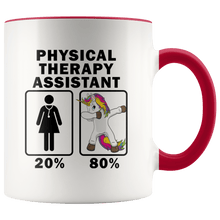 Load image into Gallery viewer, RobustCreative-Physical Therapy Assistant Dabbing Unicorn 80 20 Principle Superhero Girl Womens - 11oz Accent Mug Medical Personnel Gift Idea
