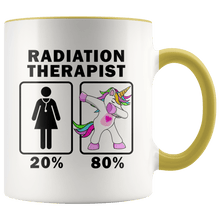 Load image into Gallery viewer, RobustCreative-Radiation Therapist Dabbing Unicorn 20 80 Principle Superhero Girl Womens - 11oz Accent Mug Medical Personnel Gift Idea
