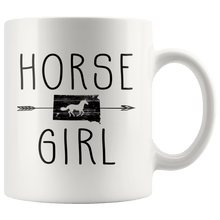 Load image into Gallery viewer, RobustCreative-South Dakota Horse Girl Gifts Dakotan Shape Country for women - 11oz White Mug Riding Lover Gift Idea
