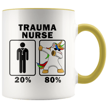 Load image into Gallery viewer, RobustCreative-Trauma Nurse Dabbing Unicorn 80 20 Principle Graduation Gift Mens - 11oz Accent Mug Medical Personnel Gift Idea
