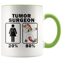 Load image into Gallery viewer, RobustCreative-Tumor Surgeon Dabbing Unicorn 80 20 Principle Superhero Girl Womens - 11oz Accent Mug Medical Personnel Gift Idea
