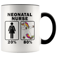 Load image into Gallery viewer, RobustCreative-Neonatal Nurse Dabbing Unicorn 80 20 Principle Superhero Girl Womens - 11oz Accent Mug Medical Personnel Gift Idea
