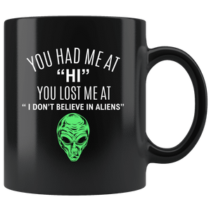 RobustCreative-Funny Alien Saying  Take Me Home With You UFO Black 11oz Mug Gift Idea