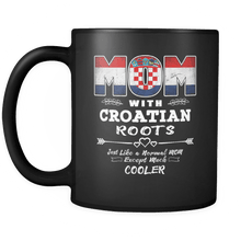Load image into Gallery viewer, RobustCreative-Best Mom Ever with Croatian Roots - Croatia Flag 11oz Funny Black Coffee Mug - Mothers Day Independence Day - Women Men Friends Gift - Both Sides Printed (Distressed)
