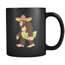 Load image into Gallery viewer, RobustCreative-Bigfoot Sasquatch Tequila Lime - Cinco De Mayo Mexican Fiesta - No Siesta Mexico Party - 11oz Black Funny Coffee Mug Women Men Friends Gift ~ Both Sides Printed
