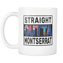 Load image into Gallery viewer, RobustCreative-Straight Outta Montserrat - Montserratian Flag 11oz Funny White Coffee Mug - Independence Day Family Heritage - Women Men Friends Gift - Both Sides Printed (Distressed)
