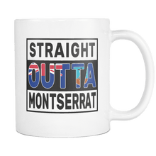 Load image into Gallery viewer, RobustCreative-Straight Outta Montserrat - Montserratian Flag 11oz Funny White Coffee Mug - Independence Day Family Heritage - Women Men Friends Gift - Both Sides Printed (Distressed)

