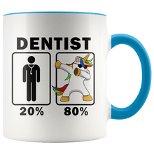 Load image into Gallery viewer, RobustCreative-Dentist Dabbing Unicorn 80 20 Principle Graduation Gift Mens - 11oz Accent Mug Medical Personnel Gift Idea
