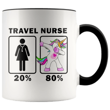 Load image into Gallery viewer, RobustCreative-Travel Nurse Dabbing Unicorn 20 80 Principle Superhero Girl Womens - 11oz Accent Mug Medical Personnel Gift Idea
