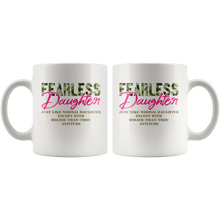 Load image into Gallery viewer, RobustCreative-Just Like Normal Fearless Daughter Camo Uniform - Military Family 11oz White Mug Active Component on Duty support troops Gift Idea - Both Sides Printed
