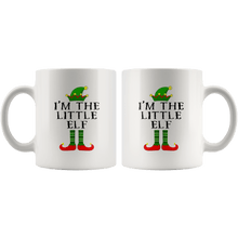 Load image into Gallery viewer, RobustCreative-Im The Little Elf Matching Family Christmas - 11oz White Mug Christmas group green pjs costume Gift Idea
