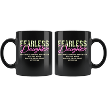 Load image into Gallery viewer, RobustCreative-Just Like Normal Fearless Daughter Camo Uniform - Military Family 11oz Black Mug Active Component on Duty support troops Gift Idea - Both Sides Printed
