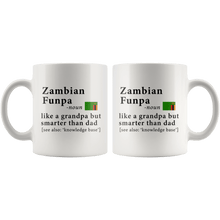 Load image into Gallery viewer, RobustCreative-Zambian Funpa Definition Zambia Flag Grandpa Day - 11oz White Mug family reunion gifts Gift Idea
