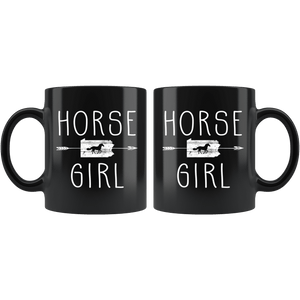 RobustCreative-Pennsylvania Horse Girl Gifts Pennsylvanian Shape Country for women - 11oz Black Mug Racing Lover Gift Idea