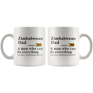 RobustCreative-Zimbabwean Dad Definition Zimbabwe Flag Fathers Day - 11oz White Mug family reunion gifts Gift Idea