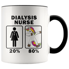 Load image into Gallery viewer, RobustCreative-Dialysis Nurse Dabbing Unicorn 80 20 Principle Superhero Girl Womens - 11oz Accent Mug Medical Personnel Gift Idea
