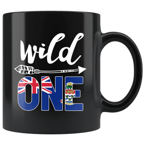 RobustCreative-Cayman Islands Wild One Birthday Outfit 1 Caymanian Flag Black 11oz Mug Gift Idea