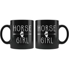 Load image into Gallery viewer, RobustCreative-Illinois Horse Girl Gifts Illinoisan Shape Country for women - 11oz Black Mug Riding Lover Gift Idea
