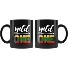 Load image into Gallery viewer, RobustCreative-Lithuania Wild One Birthday Outfit 1 Lithuanian Flag Black 11oz Mug Gift Idea
