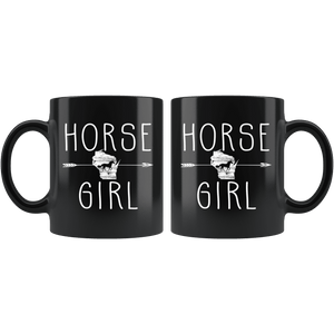 RobustCreative-Wisconsin Horse Girl Gifts Wisconsinite Shape Country for women - 11oz Black Mug Riding Lover Gift Idea