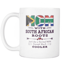Load image into Gallery viewer, RobustCreative-Best Mom Ever with South African Roots - South Africa Flag 11oz Funny White Coffee Mug - Mothers Day Independence Day - Women Men Friends Gift - Both Sides Printed (Distressed)
