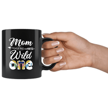 Load image into Gallery viewer, RobustCreative-Virgin Islander Mom of the Wild One Birthday US Virgin Islands Flag Black 11oz Mug Gift Idea
