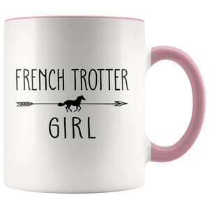 RobustCreative-French Trotter Horse Girl Gifts Horses Lover Riding Racing - 11oz Accent Mug Riding Lover Gift Idea