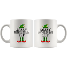 Load image into Gallery viewer, RobustCreative-Im The Sassy Mother In Law Elf Family Matching Outfits PJ - 11oz White Mug Christmas group green pjs costume Gift Idea
