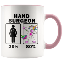 Load image into Gallery viewer, RobustCreative-Hand Surgeon Dabbing Unicorn 20 80 Principle Superhero Girl Womens - 11oz Accent Mug Medical Personnel Gift Idea
