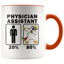 Load image into Gallery viewer, RobustCreative-Physician Assistant Dabbing Unicorn 80 20 Principle Graduation Gift Mens - 11oz Accent Mug Medical Personnel Gift Idea
