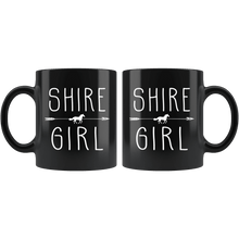 Load image into Gallery viewer, RobustCreative-Shire Horse Girl Gifts Horses Lover Riding Racing - 11oz Black Mug Racing Lover Gift Idea
