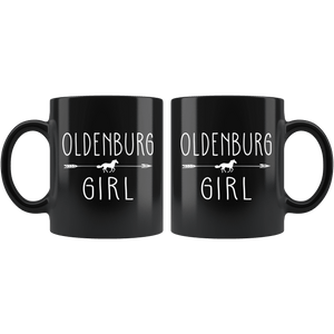 RobustCreative-Oldenburg Horse Girl Gifts Horses Lover Riding Racing - 11oz Black Mug Riding Lover Gift Idea