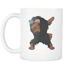 Load image into Gallery viewer, RobustCreative-Dabbing Tibetan Mastiff Dog America Flag - Patriotic Merica Murica Pride - 4th of July USA Independence Day - 11oz White Funny Coffee Mug Women Men Friends Gift ~ Both Sides Printed

