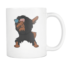 Load image into Gallery viewer, RobustCreative-Dabbing Tibetan Mastiff Dog America Flag - Patriotic Merica Murica Pride - 4th of July USA Independence Day - 11oz White Funny Coffee Mug Women Men Friends Gift ~ Both Sides Printed
