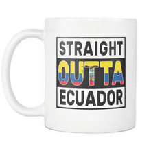 Load image into Gallery viewer, RobustCreative-Straight Outta Ecuador - Ecuadorian Flag 11oz Funny White Coffee Mug - Independence Day Family Heritage - Women Men Friends Gift - Both Sides Printed (Distressed)
